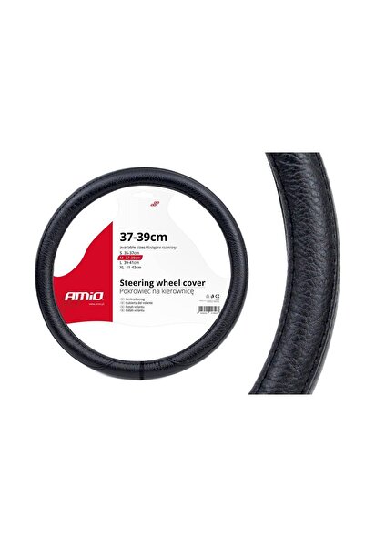 AMIO Husă volan neagră SWC-16-M (37-39cm)