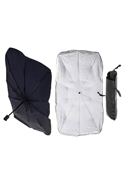 Avex Umbrelă auto tip umbrelă pentru parbriz, dimensiune 78 x 130 cm, culoare neagră