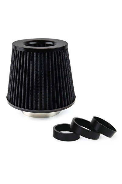 AMIO Filtru de aer conic negru cu 3 adaptoare