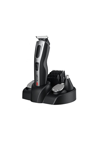 Zilan ZLN 3857 – 5-in-1 Facial and Body Trimmer, Rechargeable, Charging Stand, Black