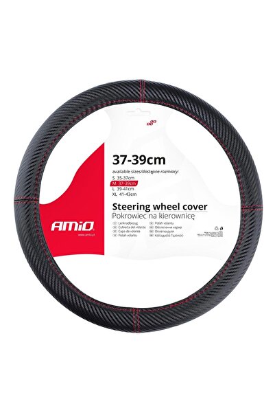 AMIO Steering wheel cover Carbon Look, SWC-38-M (37-39cm)