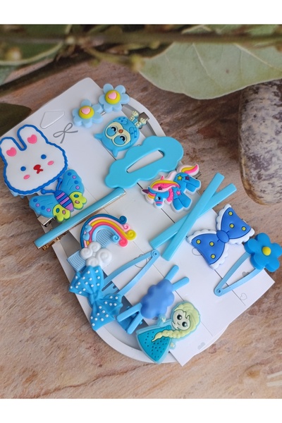 PileaD Kuromi - Labubu Figure Girl Children's Baby Mixed Clip Clasp Set (14 P...