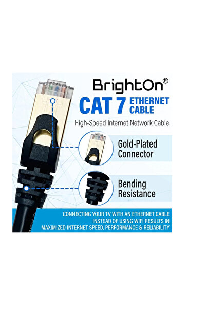 Brıghton 4-piece set, HDMI cable, CAT7 ethernet cable, BrightOn brush and cloth, PVC, metal, microfiber