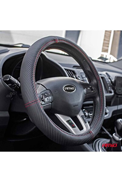 AMIO Steering wheel cover Carbon Look, SWC-38-M (37-39cm)