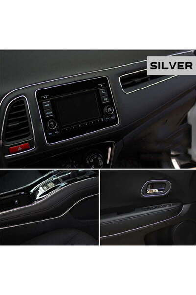 Avex Banda decor interior crom TUNING, 5m, ARGINTIU