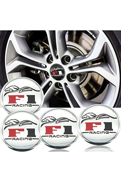 Avex Set de 4 buc. ornament central cu margine, model "F1 Chrome", diametru 5cm