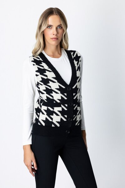 ON Безръкавен жилет с рибена кост