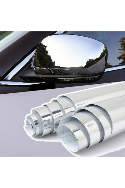 Avex Set 2 bucati folie Crom pentru colantare oglinzi sau alte ornamente 35 x 35cm