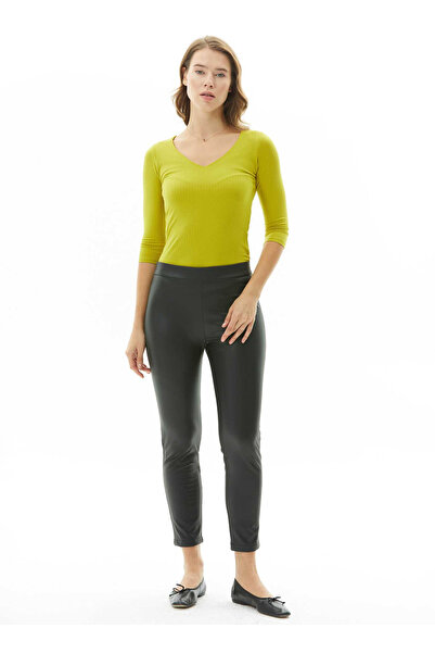 Selen Normal Bel Standart Siyah Kadın Pantolon 25KSL5478