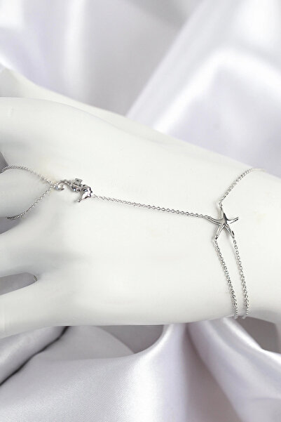 shopwave Brass Zircon Stone Sea Horse and Star Model Silver Color Shahmeran