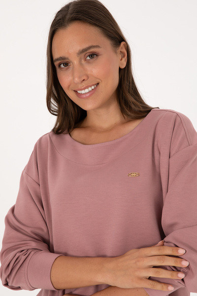 U.S. Polo Assn. Women's Dusty Rose Crew Neck Sweatshirt 50314210-Vr221