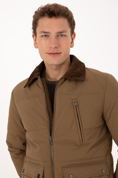 U.S. Polo Assn. Men's Khaki Coat 50313086-Vr027