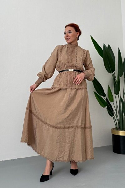 RALE FASHİON Fisto Dantelli Etekli Takım