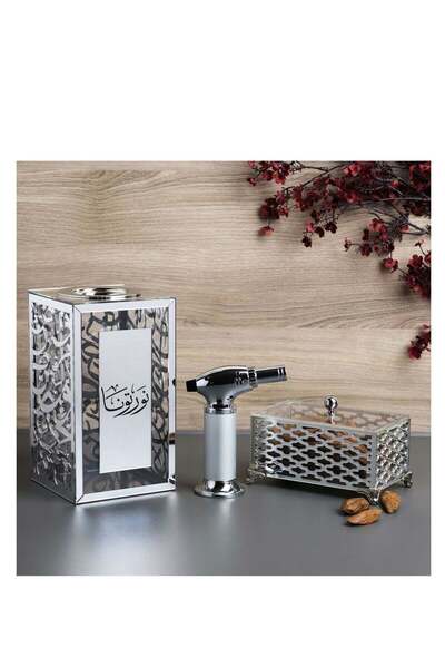 Story of candle مبخرة مع صندوق لحفظ البخور وللتخزين تأتي بعبارة "نورتونا" مع ...