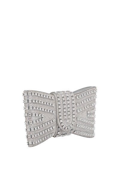 Guja 25Yg591 Women's Stone Evening Dress Bag Silver