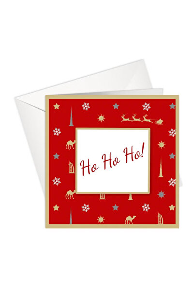 Share the Love بطاقة معايدة عيد الميلاد الحمراء "هو هو هو" - بطاقة عطلة احتفا...