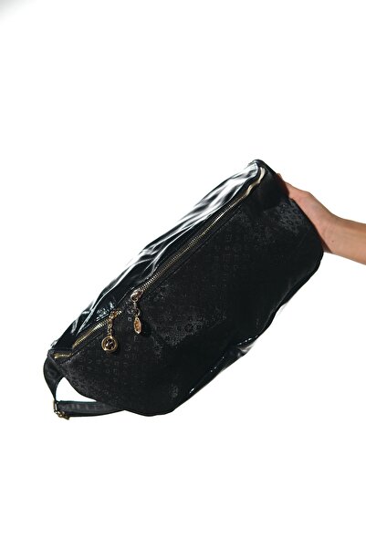 LuviShoes Venta Black-Black Printed Women's Large Waist Bag