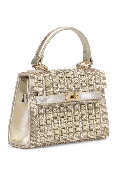 Guja 25Yg585 Women's Stone Evening Dress Bag Gold