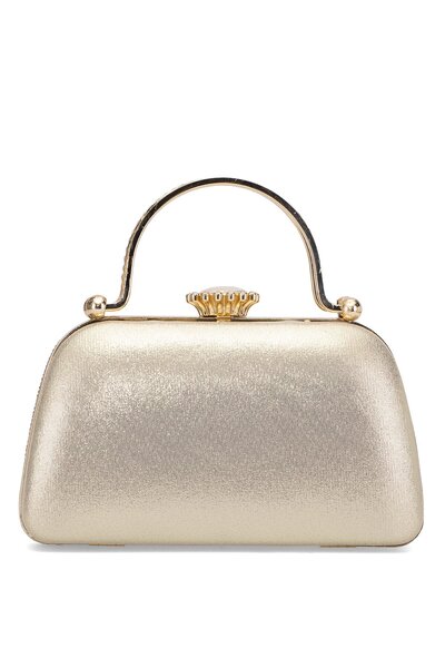 Guja 25Kc1289 Women's Stone Box Evening Dress Bag Gold