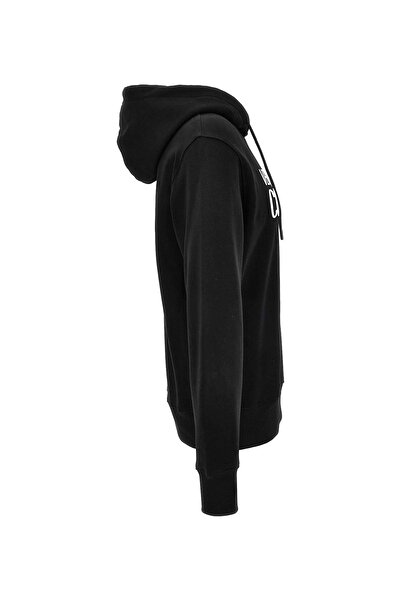 Versace Men's Felpe Serigrafiche Hooded Printed Sweatshirt - Black