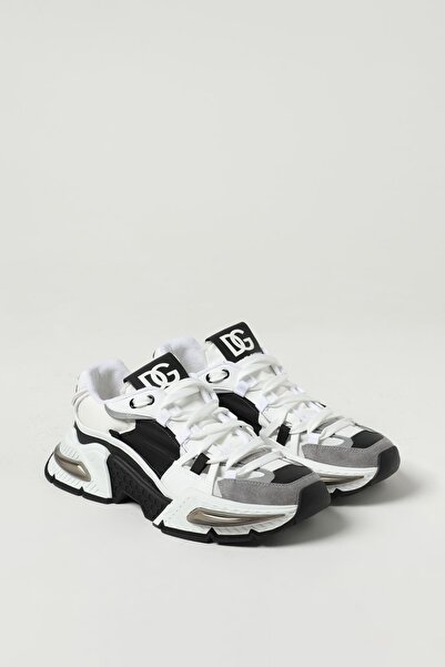 Dolce&Gabbana حذاء رياضي رجالي متعدد القطع - أبيض/أسود