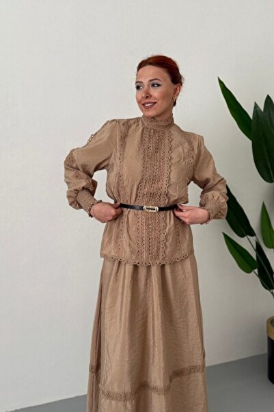 RALE FASHİON Fisto Dantelli Etekli Takım