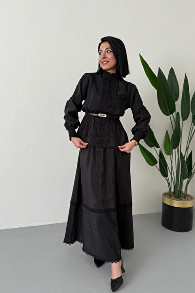 RALE FASHİON Fisto Dantelli Etekli Takım