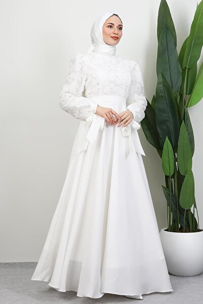 GİYZAMİLA Aybike Prenses Abiye Beyaz