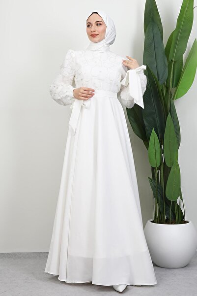 GİYZAMİLA Aybike Prenses Abiye Beyaz