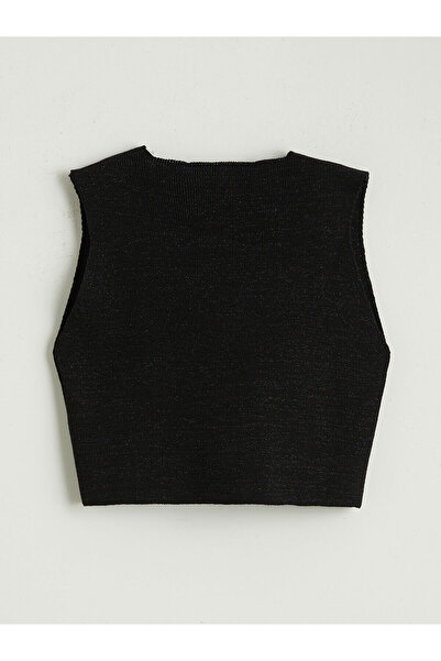 LC Waikiki Glitter Knitwear Girls' Vest and Pants