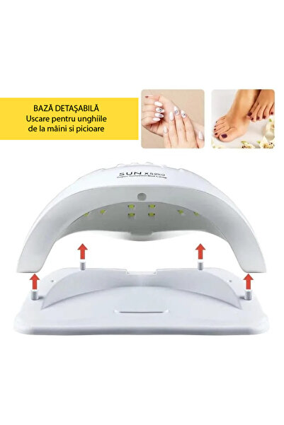 SUPER TRENDS SUPER TRENDS UV nail lamp, 4 settings, portable, white, 120W, 22x20x9cm