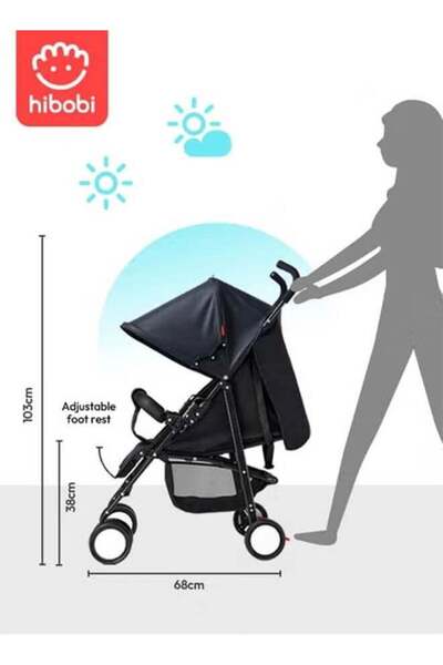 hibobi Lightweight Baby Stroller with Mosquito Net