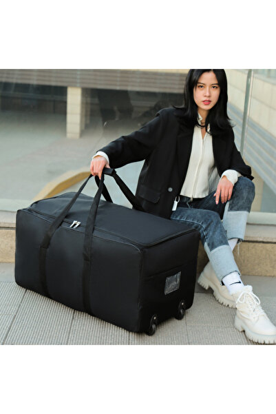 Generic Expandable Foldable Rolling Duffle Bag with 2 Wheels,Suitcase Collapsible Rolling Travel Luggage Bag