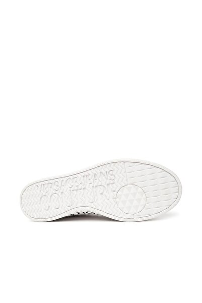 Versace Men's Fondo Court 88 Dis. Sk6 Sneaker with Base Text Logo - White