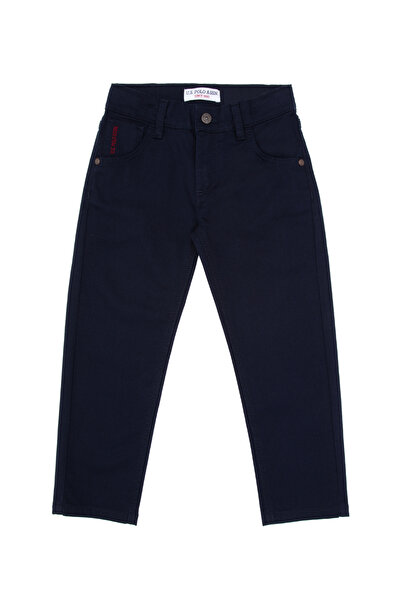 U.S. Polo Assn. Boy's Navy Blue Canvas Trousers 50317206-Vr033