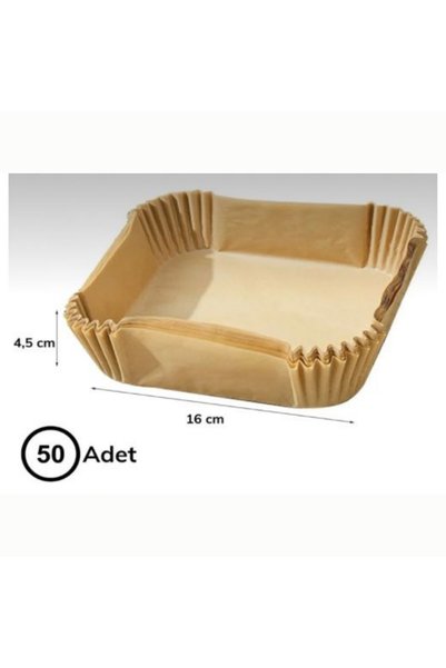 CİYESKA Baking Paper for Airfryer Air Fryer and Oven Square Model (50 Pieces)