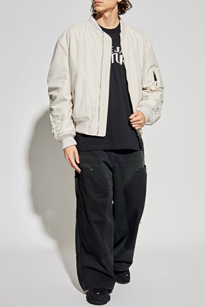 Versace Men's Maglıetta Serigrafiche T-Shirt - Black