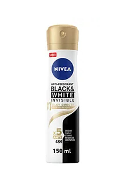 NIVEA Black & White Invisible Silky Smooth Antiperspirant for Women Spray - 150ml