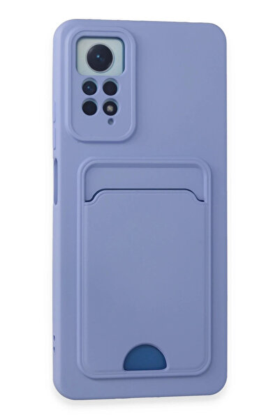 NewFace حافظة هاتف Xiaomi Redmi Note 12 Pro 4G من السيليكون مع بطاقة عمل كلفن - أرجواني ZRNET