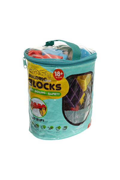 zola Set of 30 soft sensory building blocks, 20 x 12 cm, multi-colored