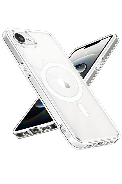 NewFace حافظة تيك إم آر تي لهاتف آيفون 16 إي مغناطيسية آمنة شفافة من السيليكو...