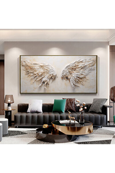 Z Concept Yağlı Boya Dokulu Melek Kanadı Tablo