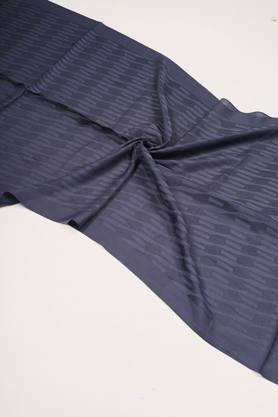 Hint İpek Enrico Ferri Jacquard Floss Cotton Shawl - Pattern-01 - Navy Blue