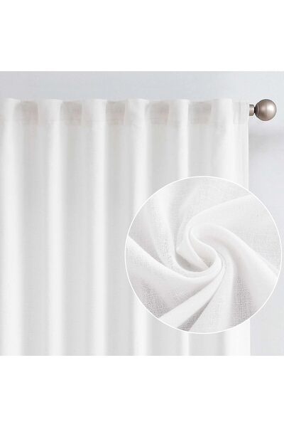 Vangaloo Perdele Vangao semitransparente, alb, in, 140 x 175cm