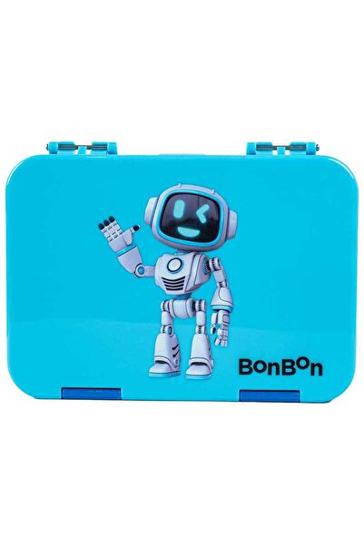 BONBON - صندوق غداء مانع للتسرب من برايم، مكون من 4 إلى 6 مقصورات - روبوت ودود