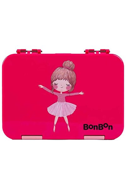 BONBON - صندوق غداء برايم مانع للتسرب، من 4 إلى 6 أقسام، بتصميم راقصة الباليه...