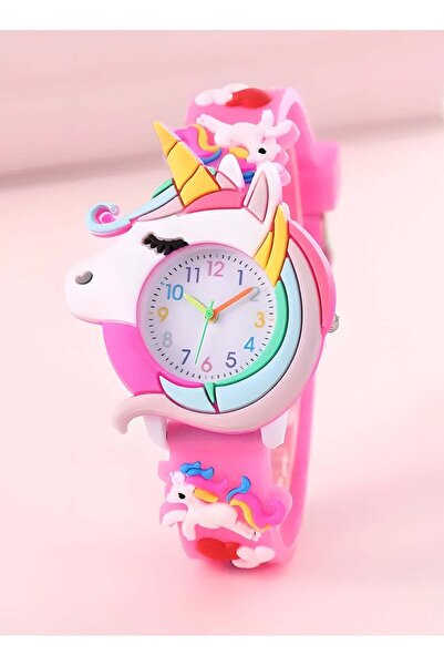 LIXADA 2pc Adorable Unicorn Cartoon Girls and Boys' Watch