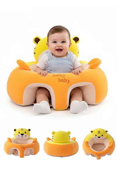 Generic Baby support seat, cartoon baby learning seat, backrest head protector