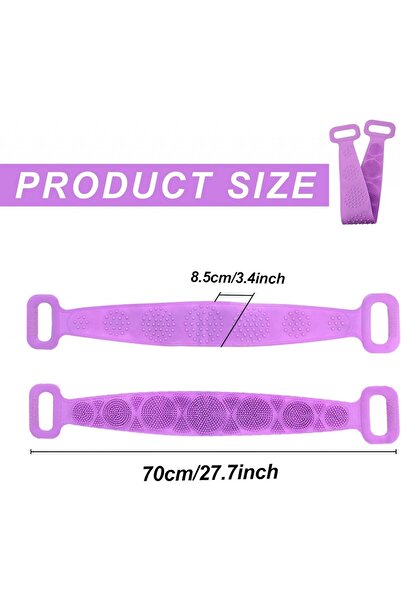 MaffStuff Purple Silicone Exfoliating Bath Sponge 71x12x0.5 cm – Cleansing and Relaxing Massage