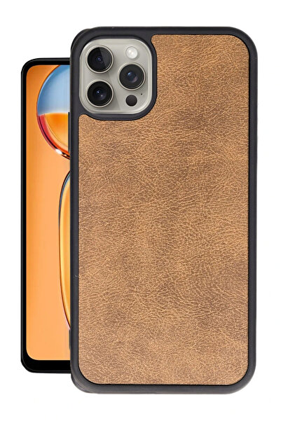 NewFace غطاء جلدي لهاتف آيفون 14 برو من تيك إم آر تي (215740) - أسمر